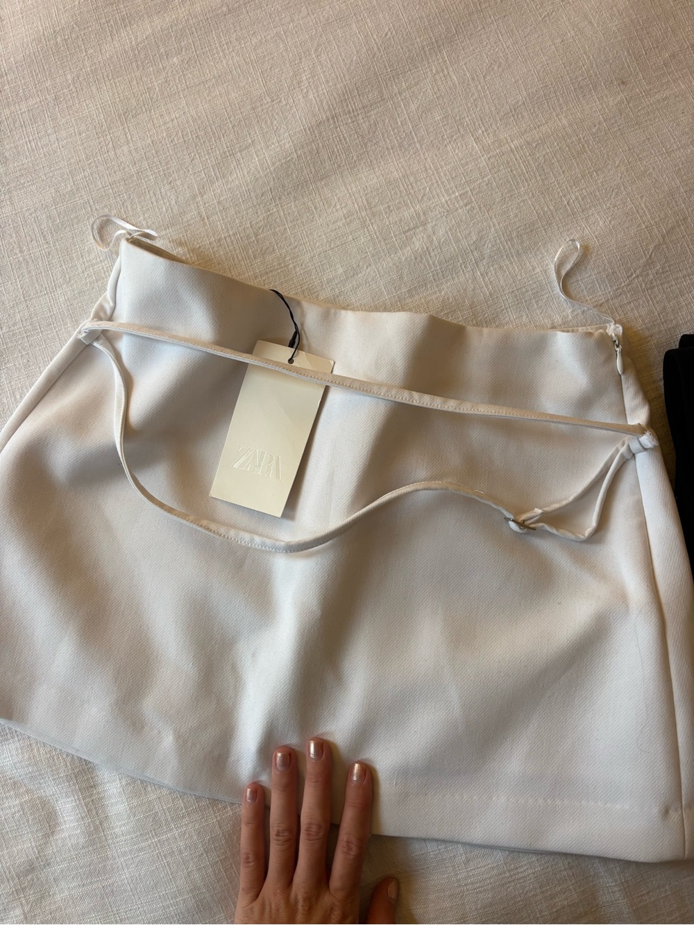 Zara White Belted Skort